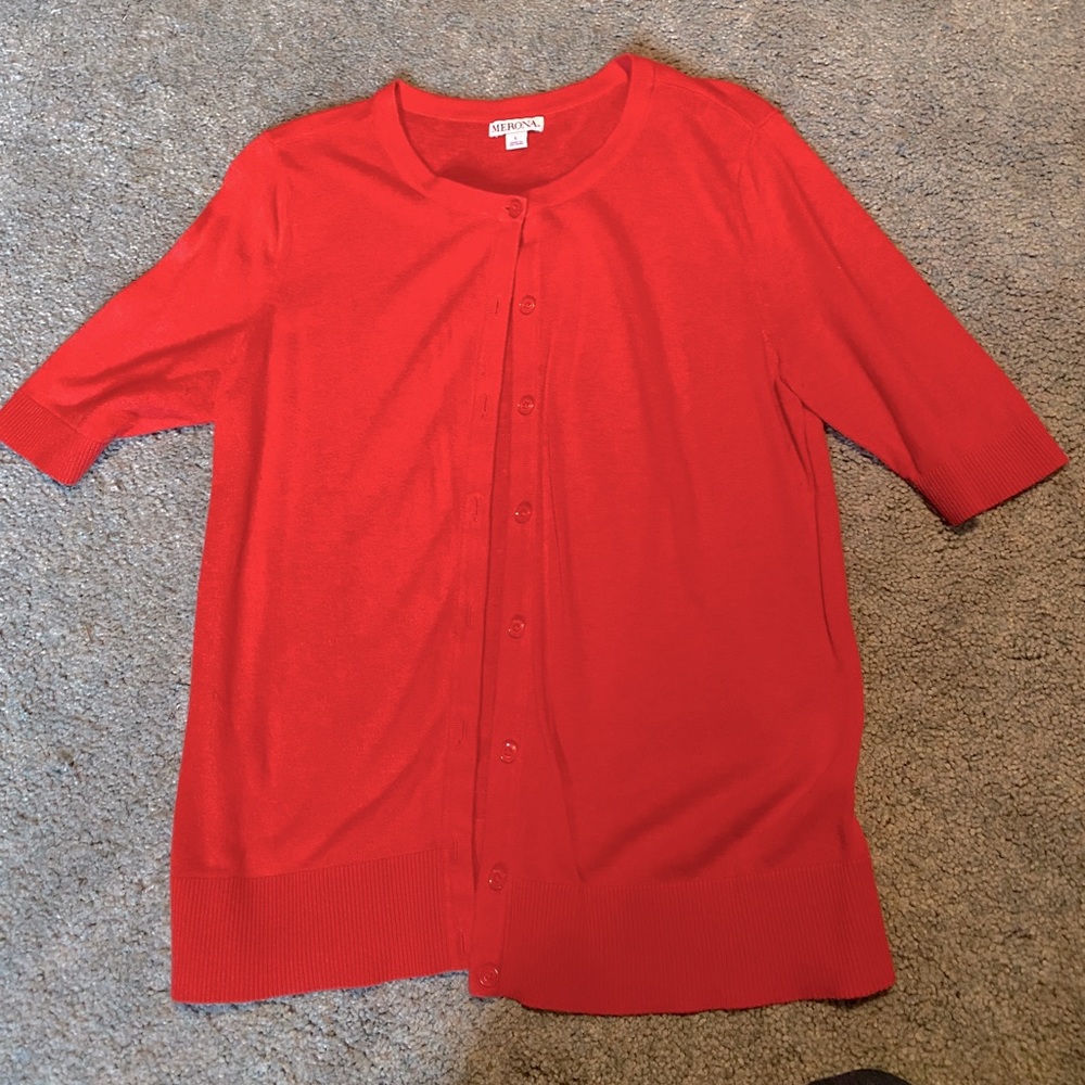 Short sleeved cardigan